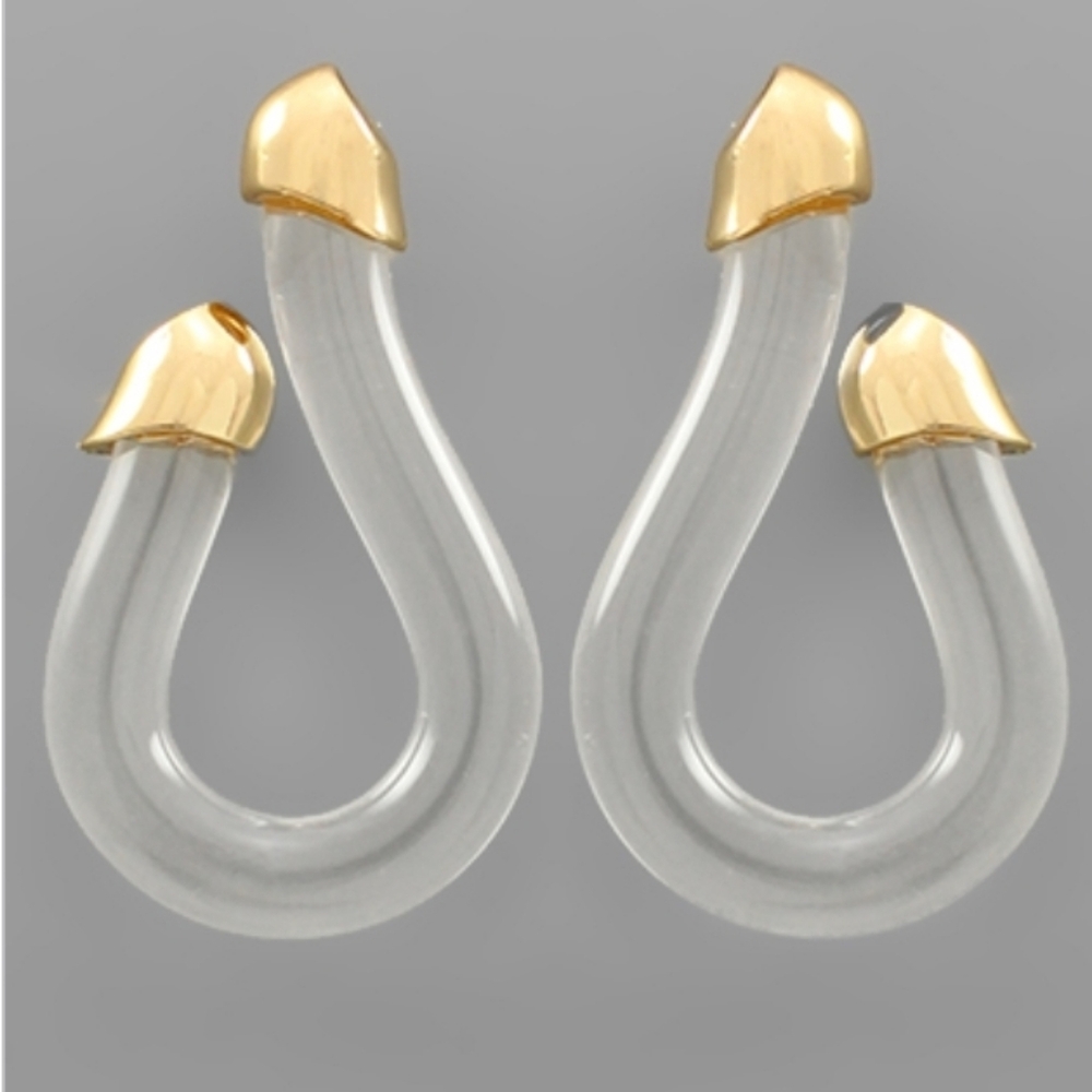 Teardrop Acrylic Open Earrings